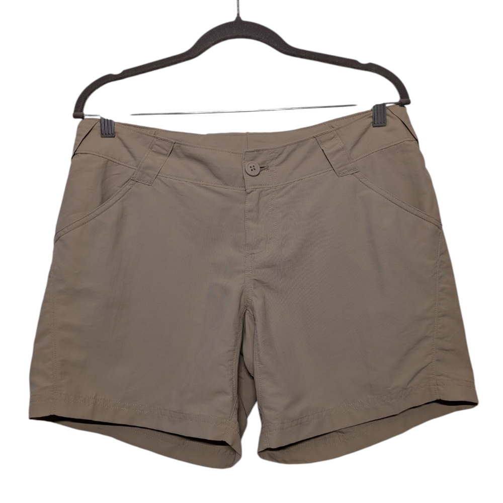 Columbia PFG Women’s Medium Low Rise Outdoor Shorts Khaki Tan | Hiking Fishing